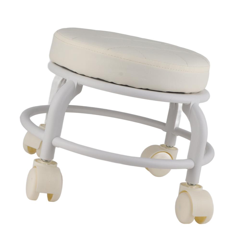 Tekerlekli Puf Yüksek Yoğunluklu Hafızalı Köpük Su Geçirmez Sessiz Tekerlekler Çift Katmanlı Ayak Dayama Taburesi için