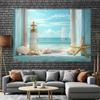 2D Tropical Coastal Sailboat Background for Summer Beach Birthday Party Decoration