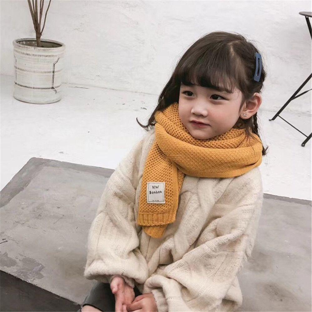 Cute Kids Scarf Autumn Winter Korean Fashion Children's Knitting Neck Warmer Baby Wool Versatile Warm Scarf For Girls Boys