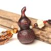 Peachwood Car Mirror Pendant With Lucky Gourd Design For Automotive Decor