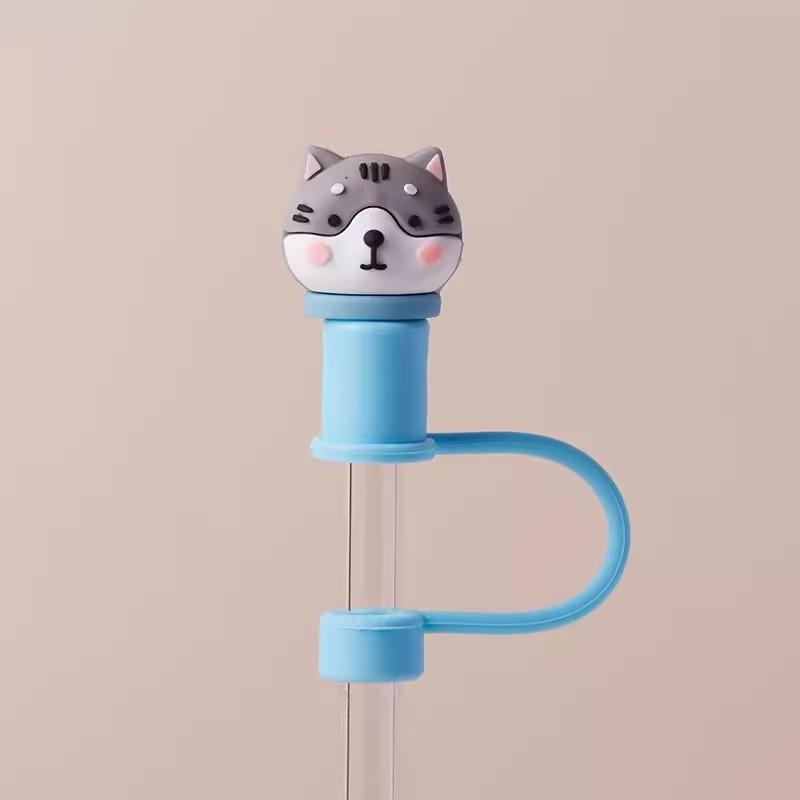 Cute Strawberry Straw Cover Caps For Stanley Cup 40 oz Tumbler Accessories Kawaii Silicone Straw Toppers Cap For 10mm Straws