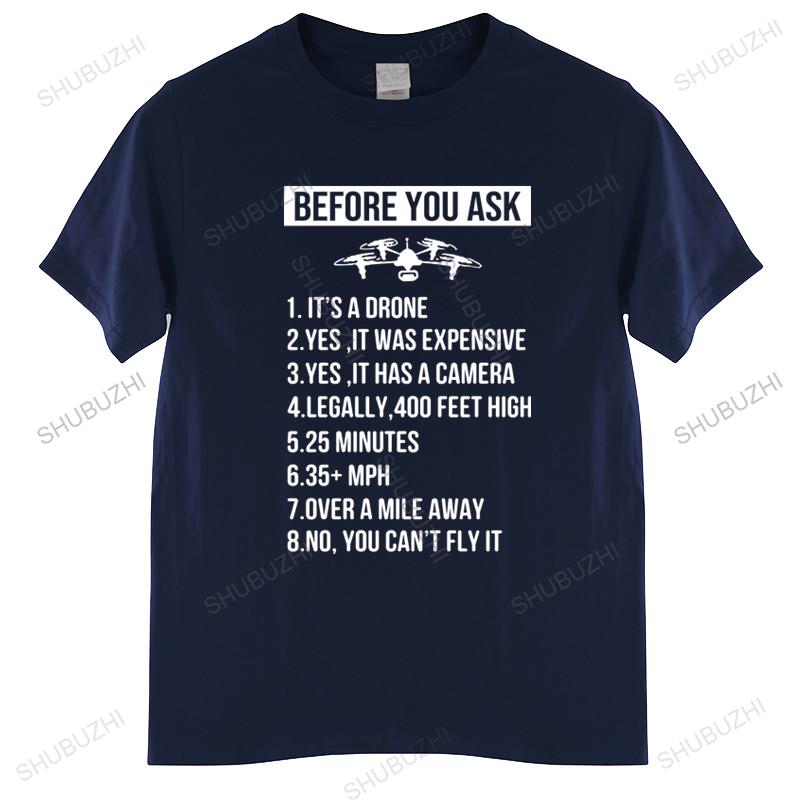 Tshirt Men Cotton Tops Drone Pilot Gift, Drone T-Shirt, Commercial Drone Pilot Drone Operator Shirt Black Men T Shirt Euro Size