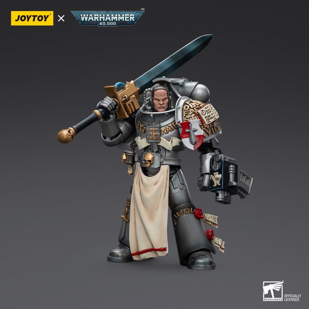 JOYTOY Warhammer 40.000 1/18 Actionfigur Grey Knights Strike Squad Justicar 4,7" Sammler-Actionfigur-Kit