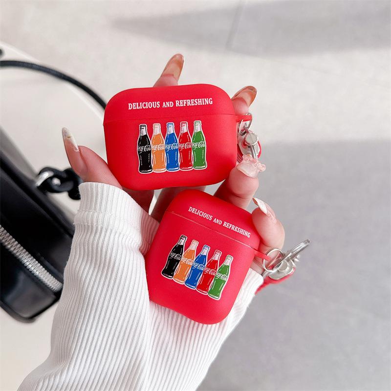 Ins Simple Cola for AirPods Pro1 Generation Protective Case 1 Generation Pro1 Generation Apple Bluetooth Headset Soft Case