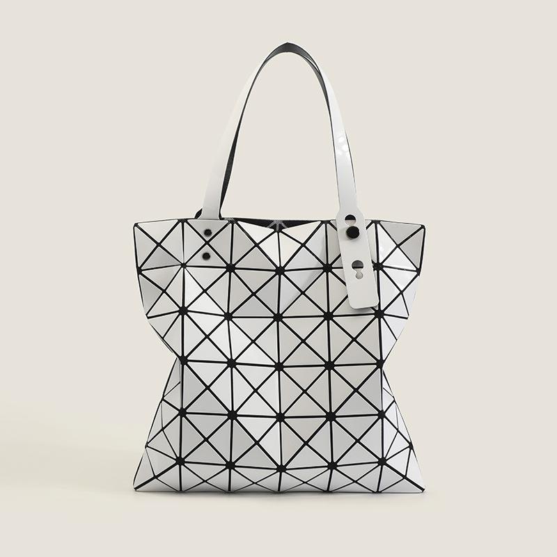 Damen Japanische Issey Miyake Geometrie Tragetaschen Lingge Tasche Reise Handtaschen