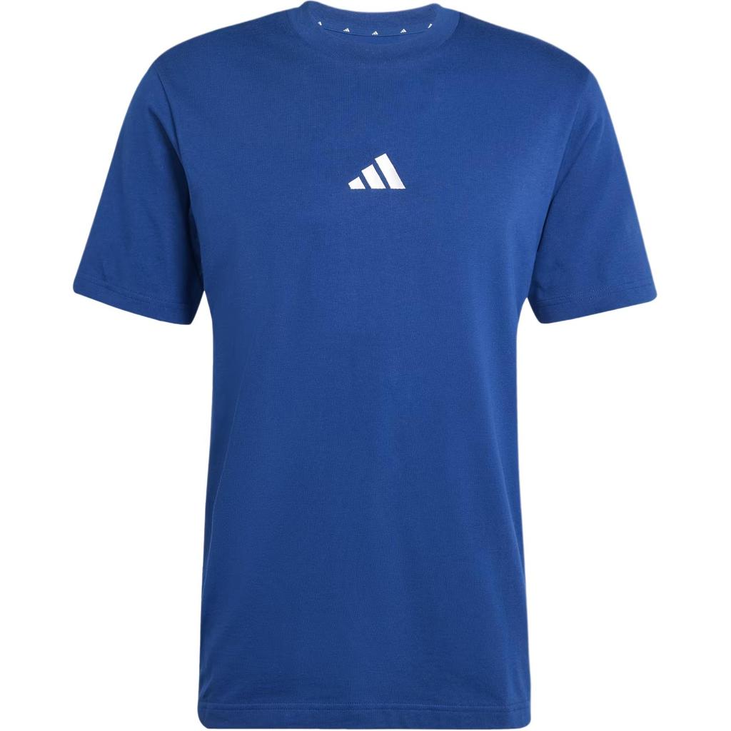 Adidas Logo Round Neck Short Sleeve T-Shirt Men Tops Dark-Blue JE6399