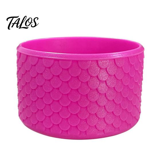 Portable Bottle Sleeve for Commute Silicone Cup Boot, Fish Scale Pattern Decor, Soft Elastic Water Protector Protective Sleeve, Anti-Slip Bottom Cover