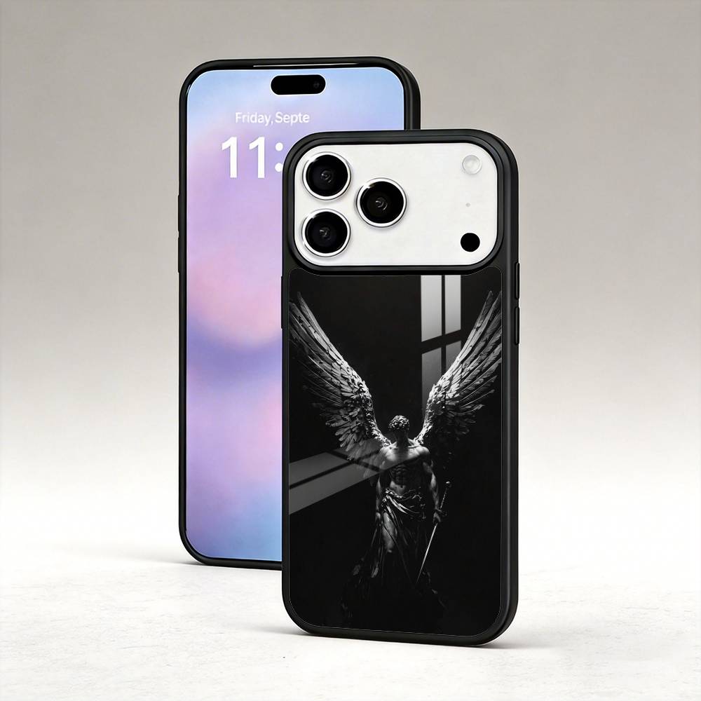 1PC A-Angel S-Sculpture Phone Case For iPhone 17,16,15,14,13,12,Pro,Max For Magsafe Magnetic Wireless Charging