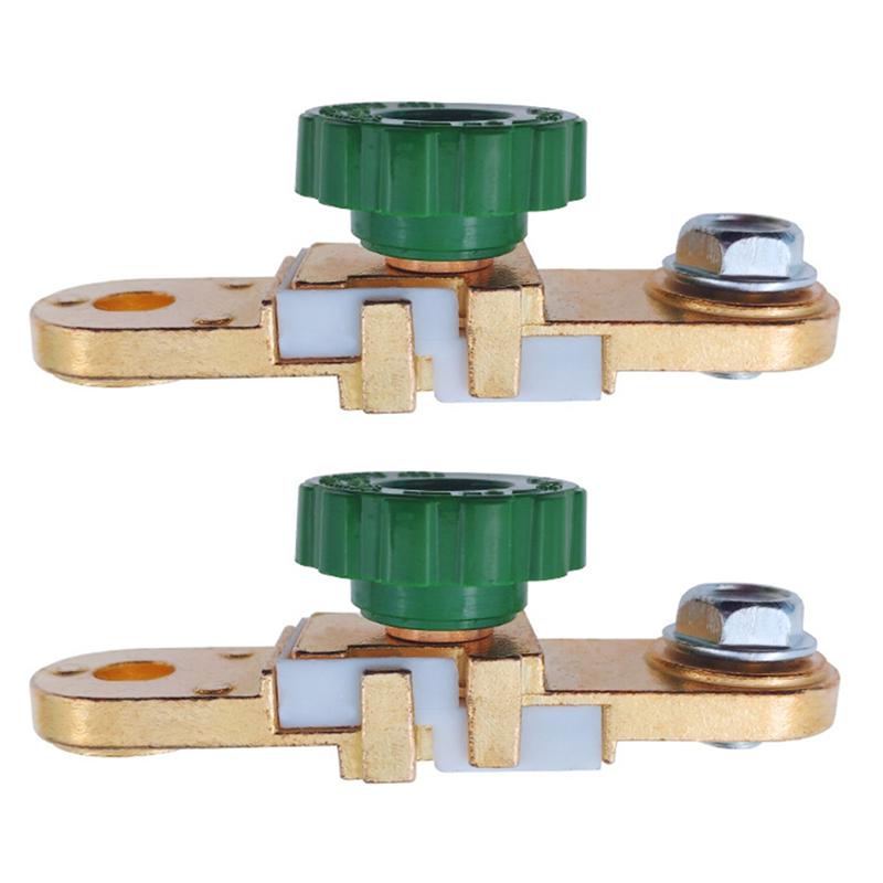 

HHO-2PCS Battery Switch Power Off Switch Pure Copper Anti-Leakage Battery Head Wiring Pile Head Clip Spare Parts
