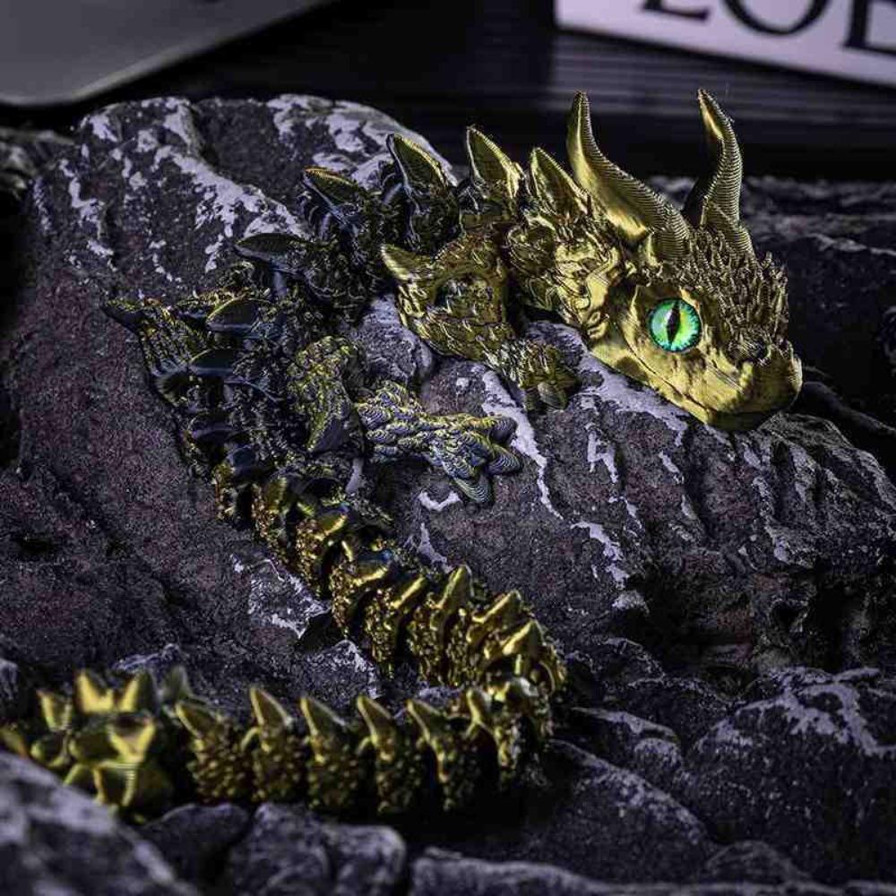 Chinese Dragon 3D Printed Dragon 3D Articulated Dragon Toys  Landscaping Decoration