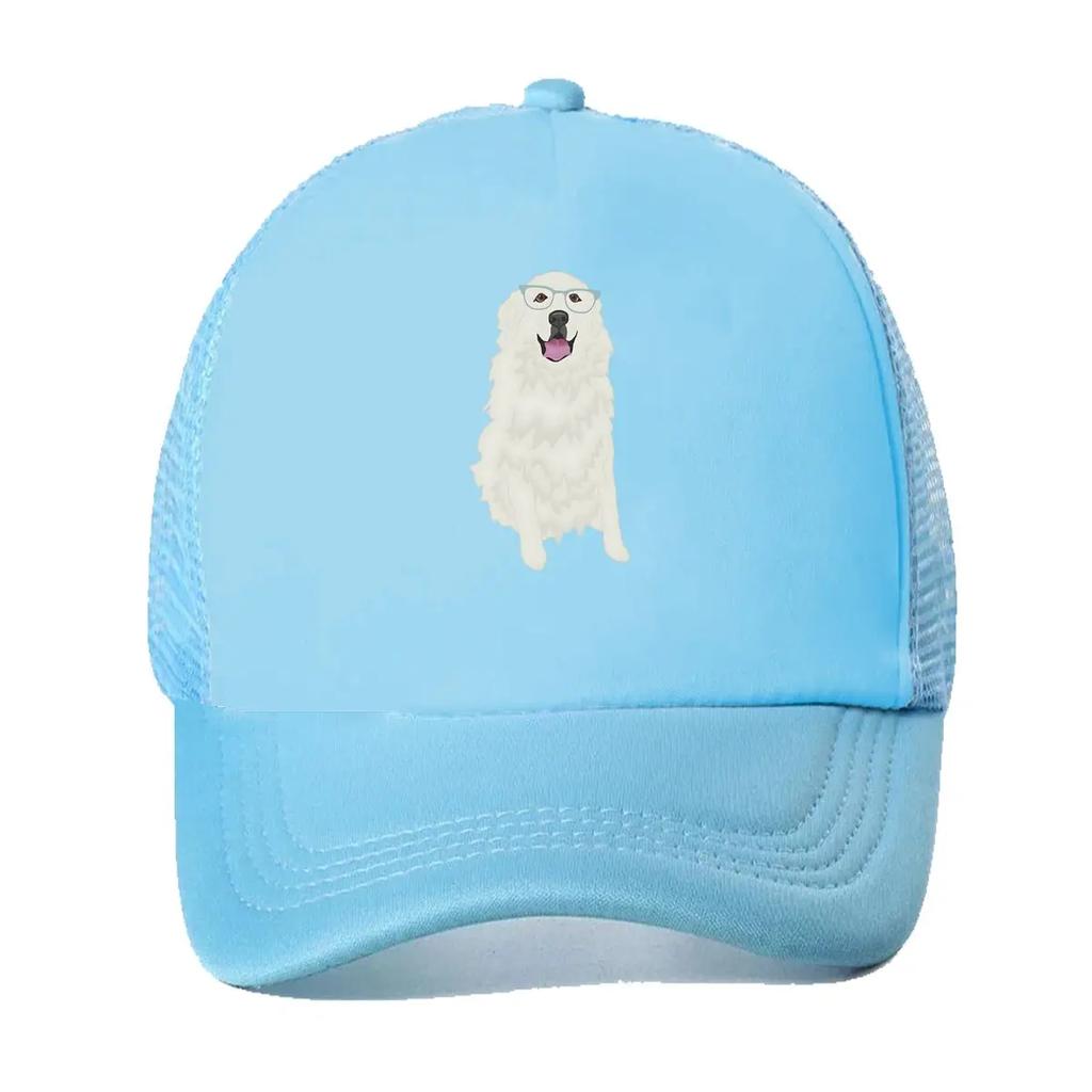White Dog Pet Cute Design Mesh Baseball Cap
