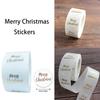 500pcs Round Transparent Merry Christmas Stickers - Sealing Stickers for Box Packaging and Stationery