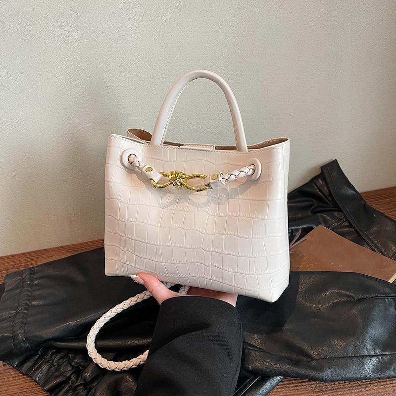 Retro Handtasche mit neuem Steinmuster, große Kapazität, leichter Luxus, Umhängetasche, Damenmode, vielseitige Schultertasche