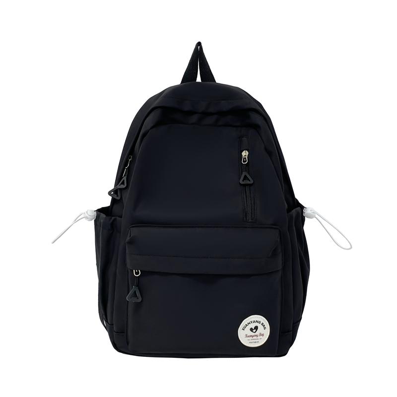 

Женский однотонный школьный рюкзак для студентов чёрный