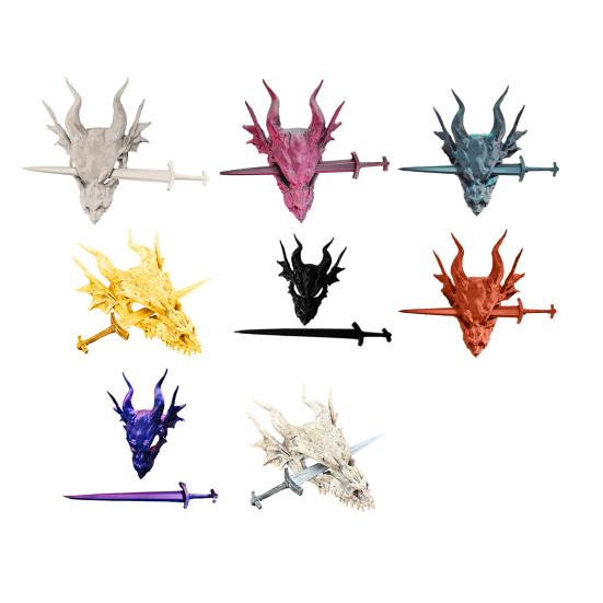 Ručně vyráběná sponka do vlasů s lebkou draka, plastová s hladkým povrchem, retro vlasový doplněk na svatby, narozeniny, večírky, Halloween