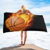 Basketball Beach Towels Microfiber Absorbent Bath Towel Outdoor Travel Sport Beach Towel for Adult Kids Quick Dry Swimming Cover