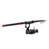 Lure Rod Set Carbon Telescopic Light Weight Sturdy Portable Fishing Pole Kit with Fishing Reels Fish Bait