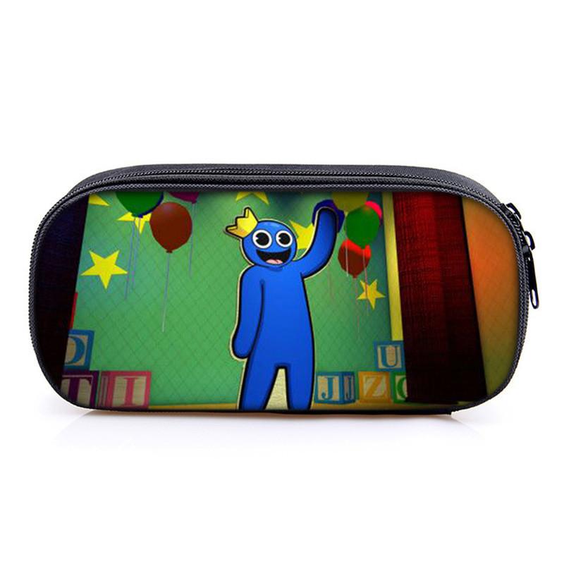 Rainbow Friends Pencil Case With Polyester Material For School Kids Gift Storage Organizer