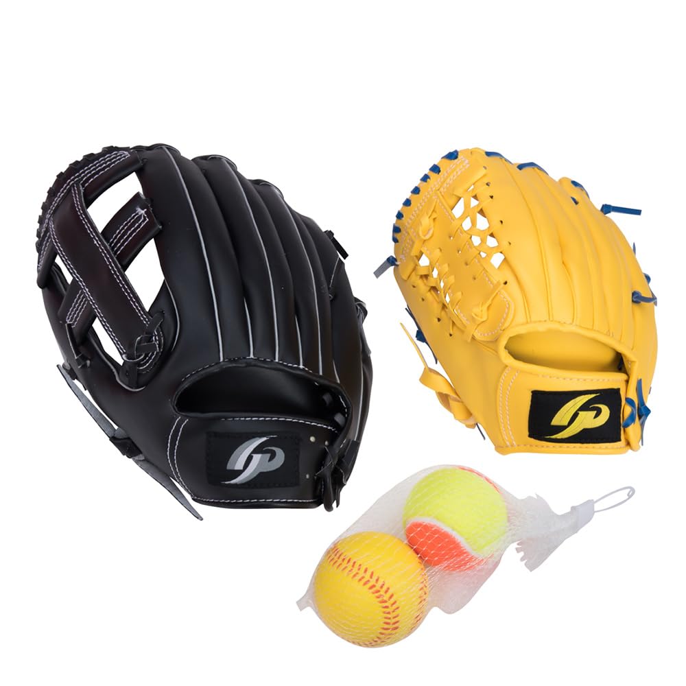 

GP Baseball Glove Set for Parents and Easy Magic Includes Two Balls Throw Child Children, Catch, (Adult - Left-Handed / - Left-Handed Throw)