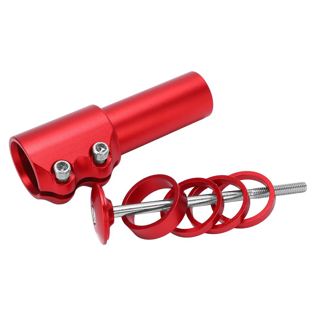 Mountain Bike Stem Riser Aluminium Alloy Bicycle Handlebar Riser Adapter for 28.6mm 1.13in ForkRed