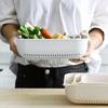 3Pcs Plastic Vegetable Washing Basket Kitchen Fruit Vegetable Asphalt Basket Fruit Storage Basket Fruit Vegetable Asphalt Basket