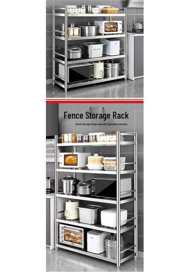 304 Stainless Steel Multi-Layer Kitchen Storage Rack for Oven & Microwave