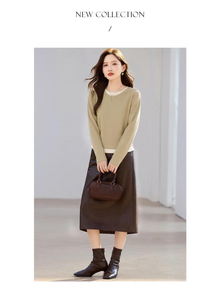 Women's Slim-Fit Long-Sleeve T-Shirt for Spring and Autumn 2026 - Versatile Base Layer or Outerwear.