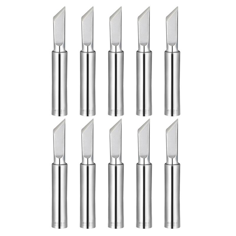 10pcs Soldering Iron Tips 900M-T-I K B IS SK 1C 2C 3C 4C 5C 0.8D 1.6D 2.4D 3.2D Tip Edge Replacement Welding Solder Station Kits