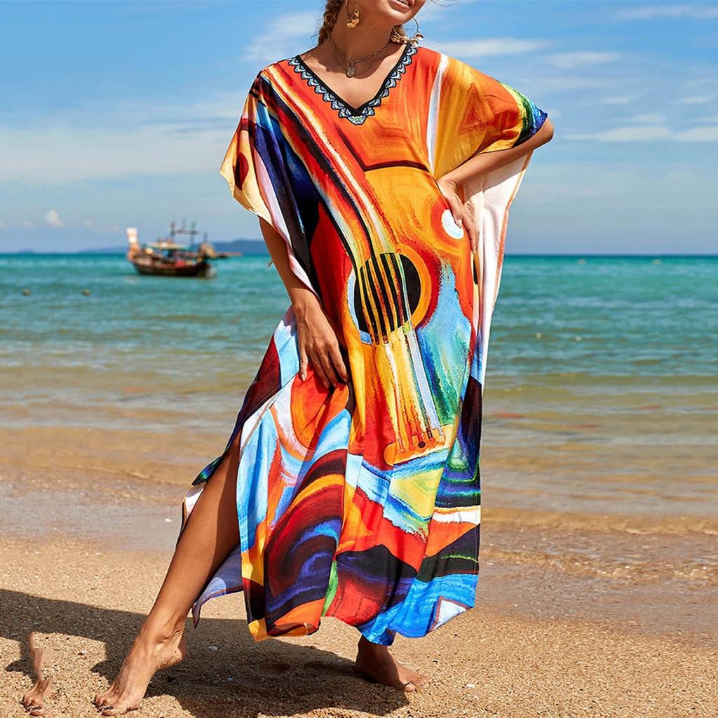 Women's Robe Beach Smock Loose Large Size Beach Skirt Robe Smock