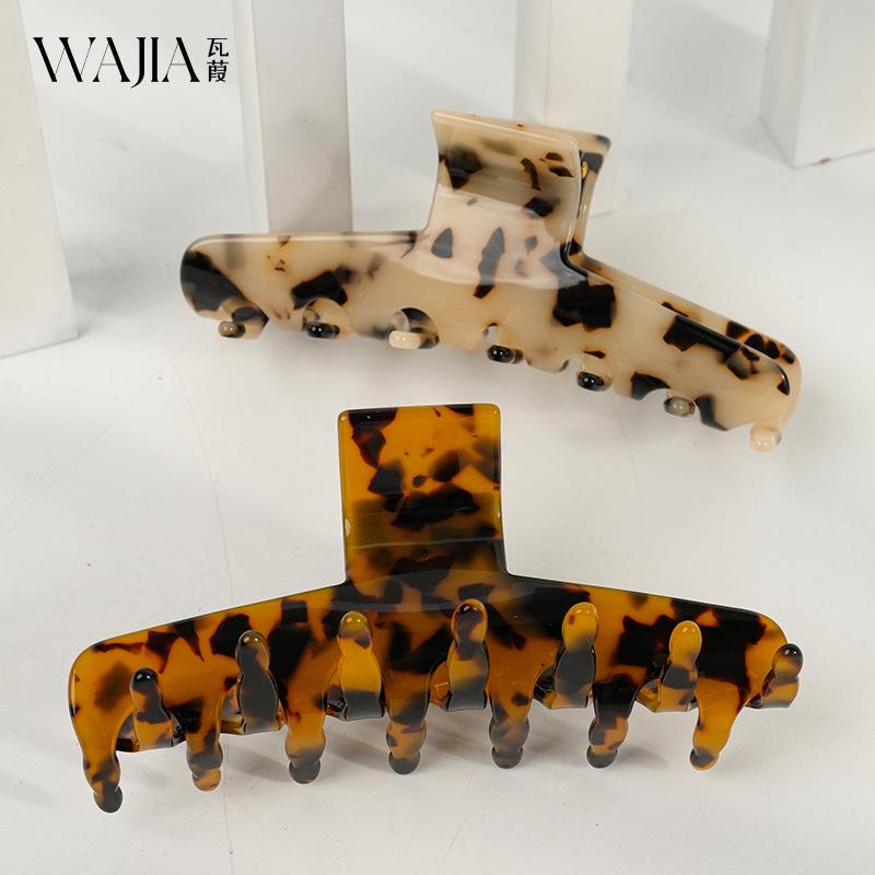 WJia French Minimalist Acetate Claw Clip for Women - Luxury Headwear Accessory