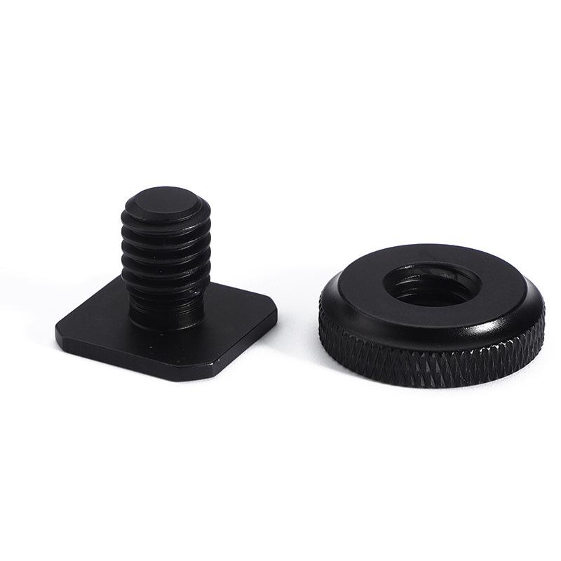 Professionelle 1/4" 3/8" Muttern Stativ Befestigungsschraube Schwarz Auf Blitzschuhadapter
