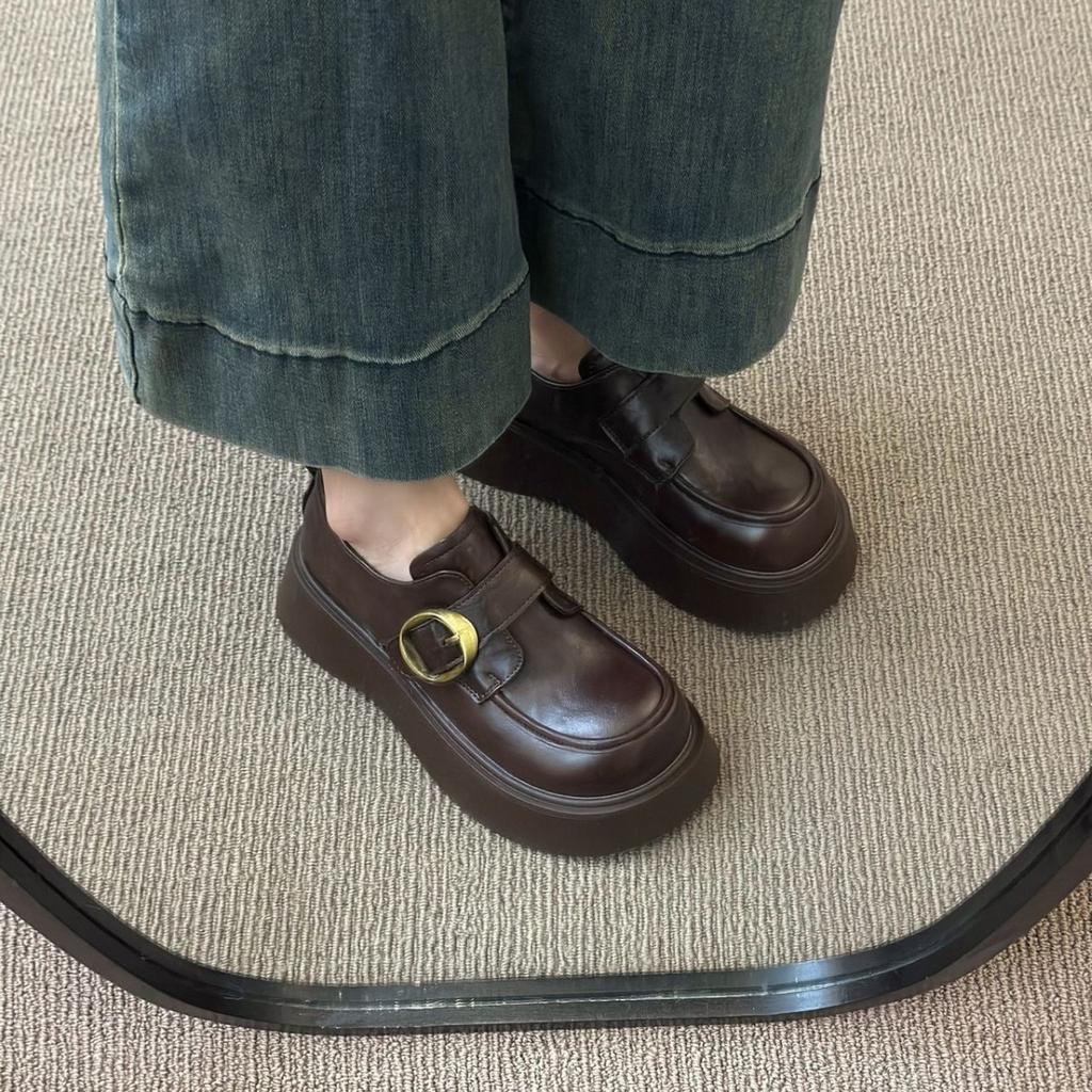 Platform British Style Small Leather Shoes Women's 2025 New Summer and Autumn with Skirts Mary Jane Women's Shoes Single Shoes Loafers