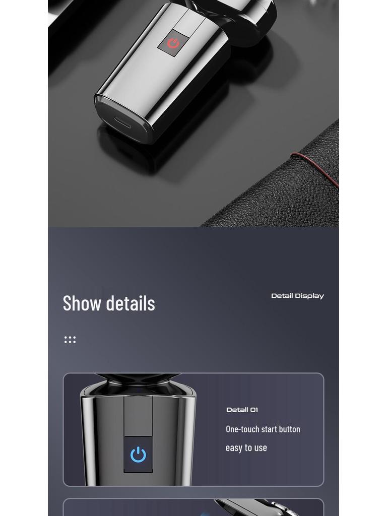 Portable Dual Head Alloy Electric Shaver for Men, Smart & Silent, Fully Washable