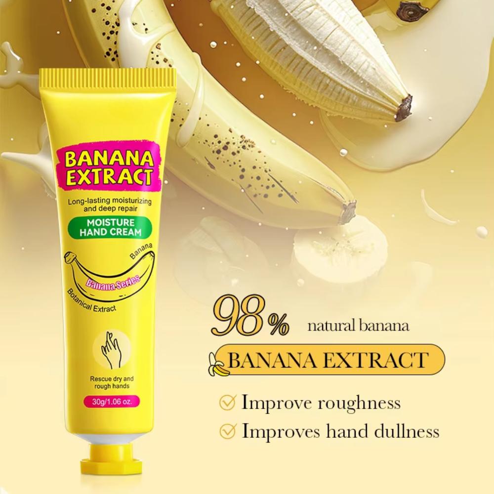 3/5pcs Banana Hand Cream Anti-Drying Crack Moisturizing Brightening Repairing Hand Creams For Hands Skin Care