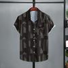 Men Beach Shirt Floral Print Lapel Loose Soft Single-breasted Chest Pocket Short Sleeves