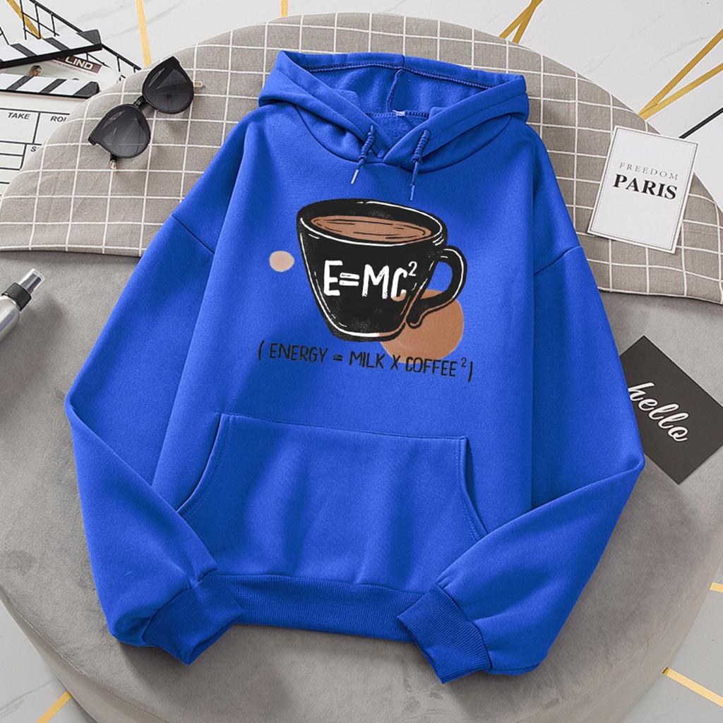 Emc Energy Milk Coffee Hoodies Women Comfortable Warm Hoodie Fashion Casual All Match Hoody Sports