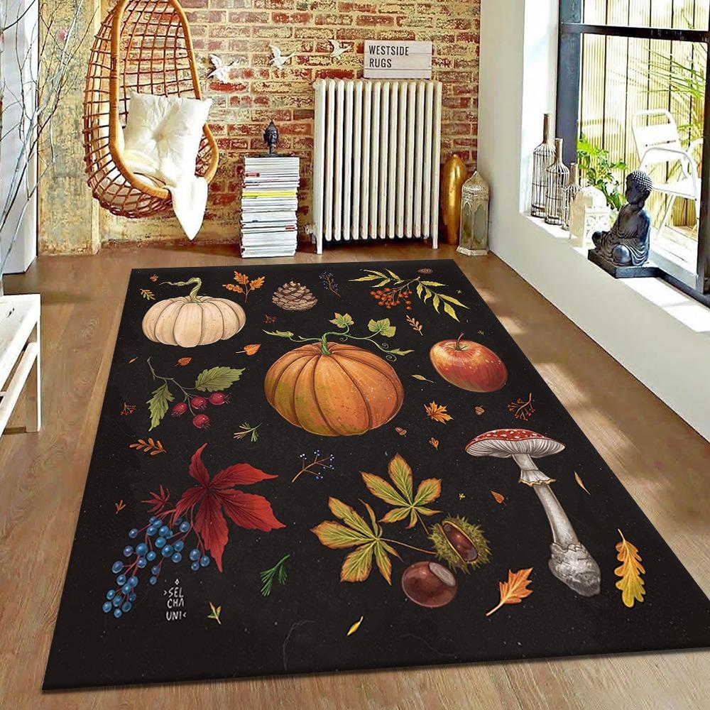 

Retro American Insect Carpet Living Room Decoration Dirt Resistant Coffee Table Mat Bedroom Easy To Maintain Bedside Carpet 40x60cm