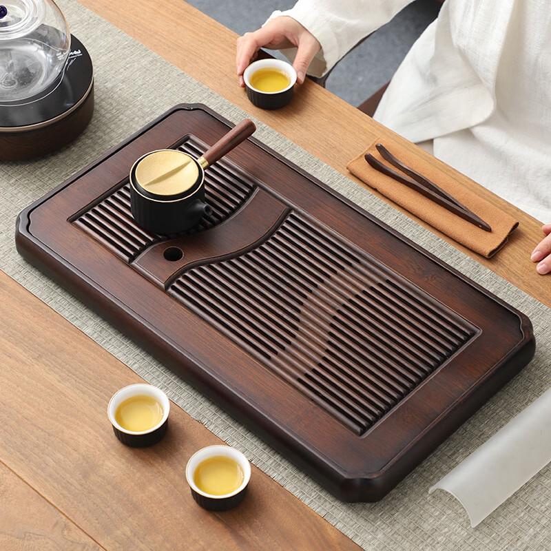 Yuzhou Bamboo Tea Tray with Drainage