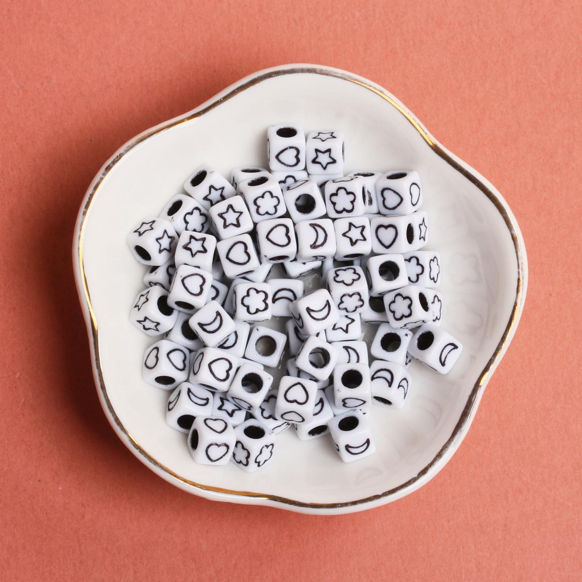 

Сделай сам для изготовления украшений 6 мм акриловые бусины звезда луна цветок сердце россыпь бусин квадратные бисерные материалы 30 шт. кубик золотой цвет подвеска аксессуары