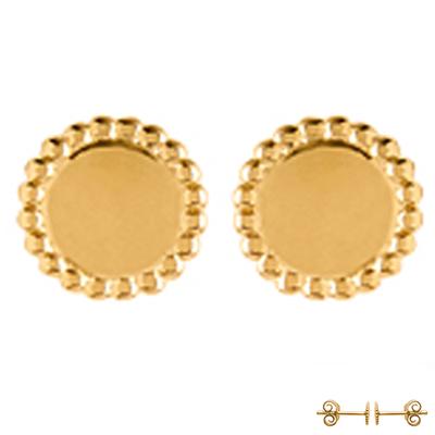 [Q3732] - Gold Plated 'Antica' Earrings - 4 Mm