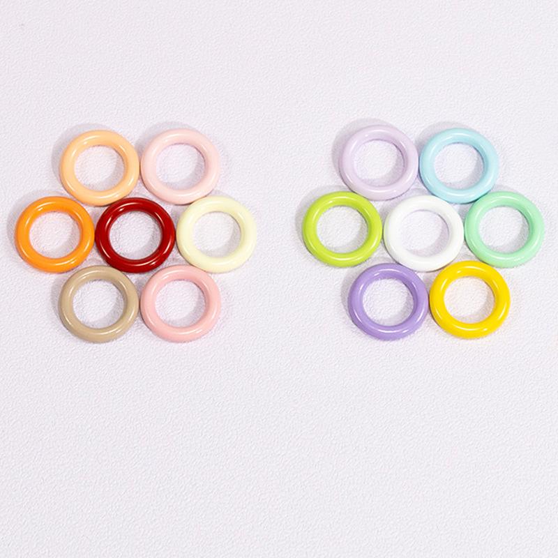 50 Stück 1,7x9mm Geschlossene Biegeringe Gelötet O Runde Ringe Gemischte Farben Verbinder für DIY Armband Halskette Schmuck Handwerk Herstellung