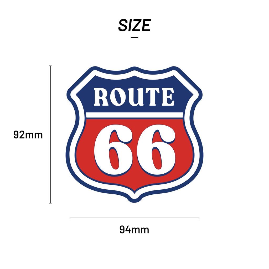 Sticker Pack Route 66 Red Large