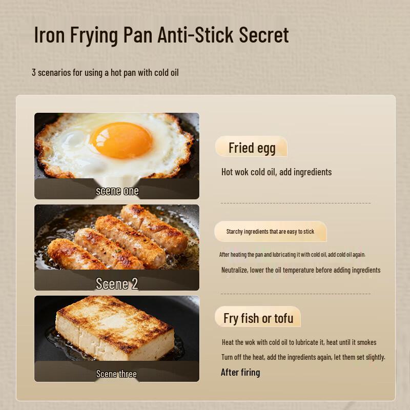Joyoung Non-Coated Iron Frying Pan 26cm