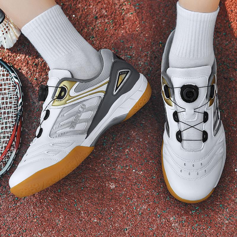 2026 TABOLU Professional Badminton Shoes Lightweight Anti-Slippery Training Shoes with Quick Lace Knob Volleyball Fencing Shoes