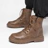 Men Autumn Winter Trendy All Match Leather New High Top Resistant Classic Simple Casual for Adult Men