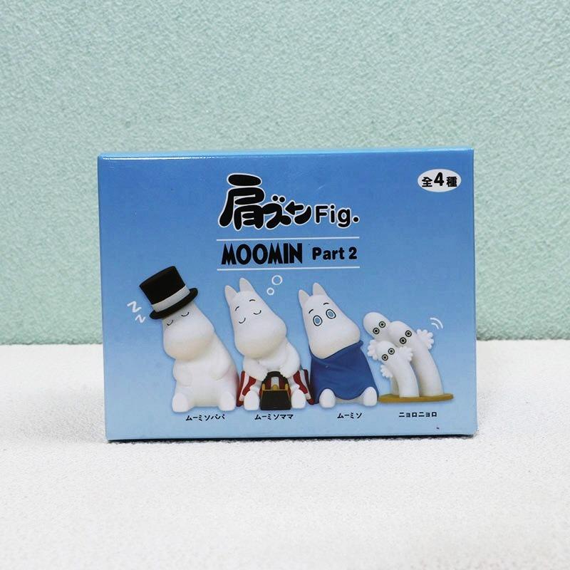 4Pcs Moomin Cartoon Dolls Decoration Anime Action Figure Q Figural Car Desktop Decoration Model Children Christma Birthday Gift