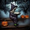 Yousheng Reading Witch Figurine Halloween Shelf Sitter Witch Statue Resin Gothic Witch Collectible Ornament for Home Bookshelf Cabinet Decor