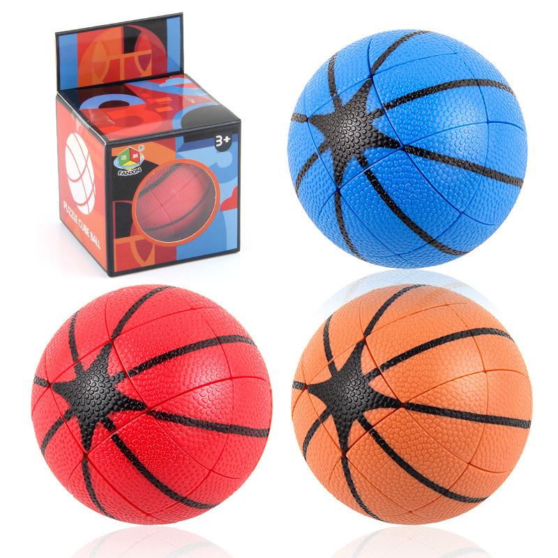 Special-Shaped Basketball Rubik's Cube Frosted Smooth Spinning Speed Twist Children's Science And Education Puzzle Rubik's Cube Toy