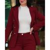 Women's Casual Stylish Two-Piece Suit Set - Elegant Office Blazer & Pants for Commuting, Modern Workwear