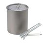 SOTO Titanium Deep Compact for Solo Outdoor and Emergency Titanium Pot 750 (Japanese-made) Pot, Type, Lightweight, 0.3mm Thickness, Storage,